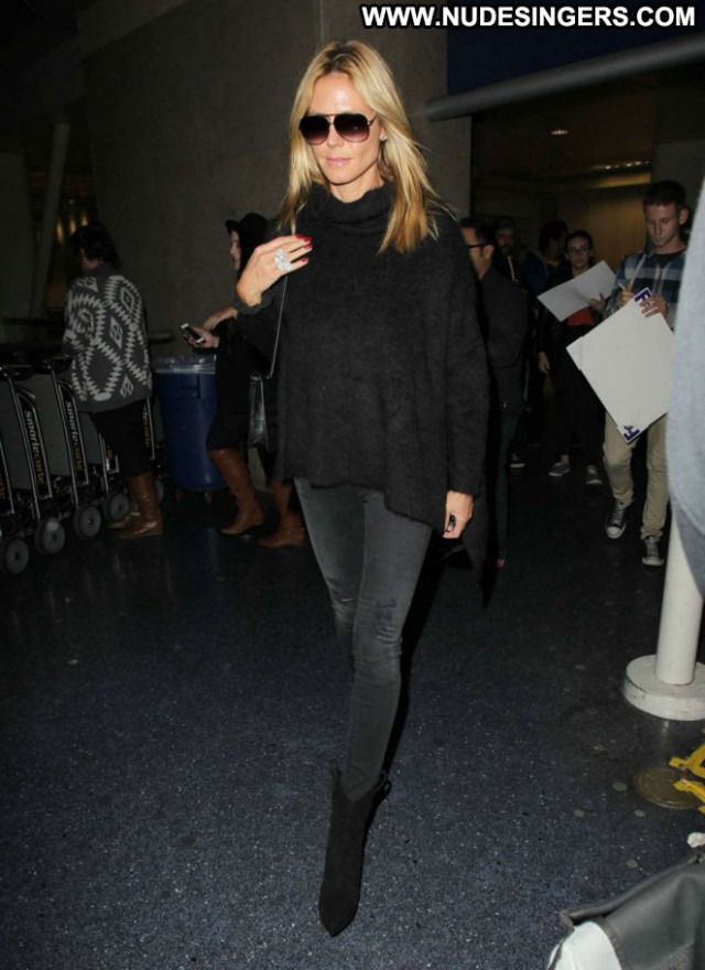 Heidi Klum Lax Airport Posing Hot Babe Paparazzi Lax Airport