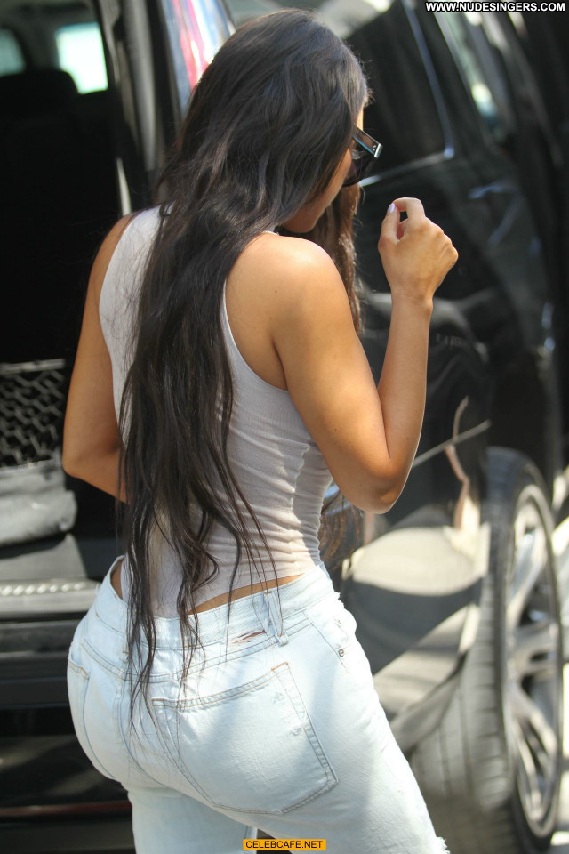 Kim Kardashian No Source Posing Hot Celebrity See Through Braless Bra