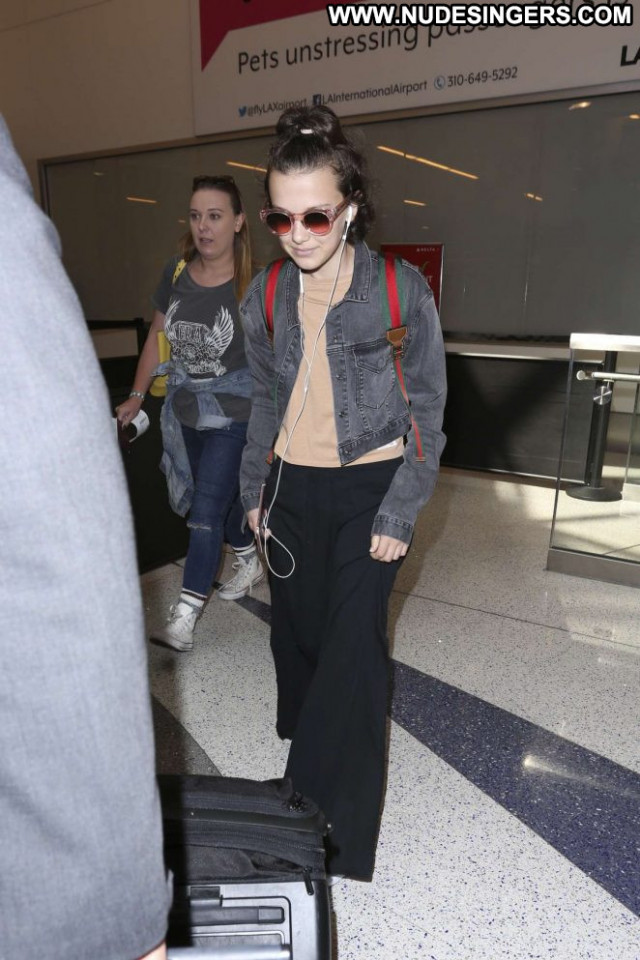 Millie Bobby Brown Lax Airport Celebrity Beautiful Babe Paparazzi