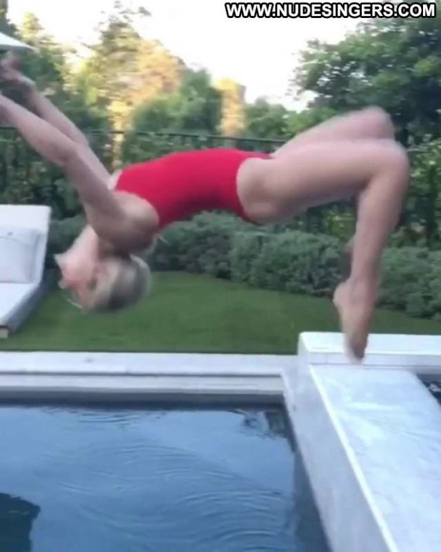 Julianne Hough No Source Celebrity Paparazzi Pool Posing Hot Swimsuit